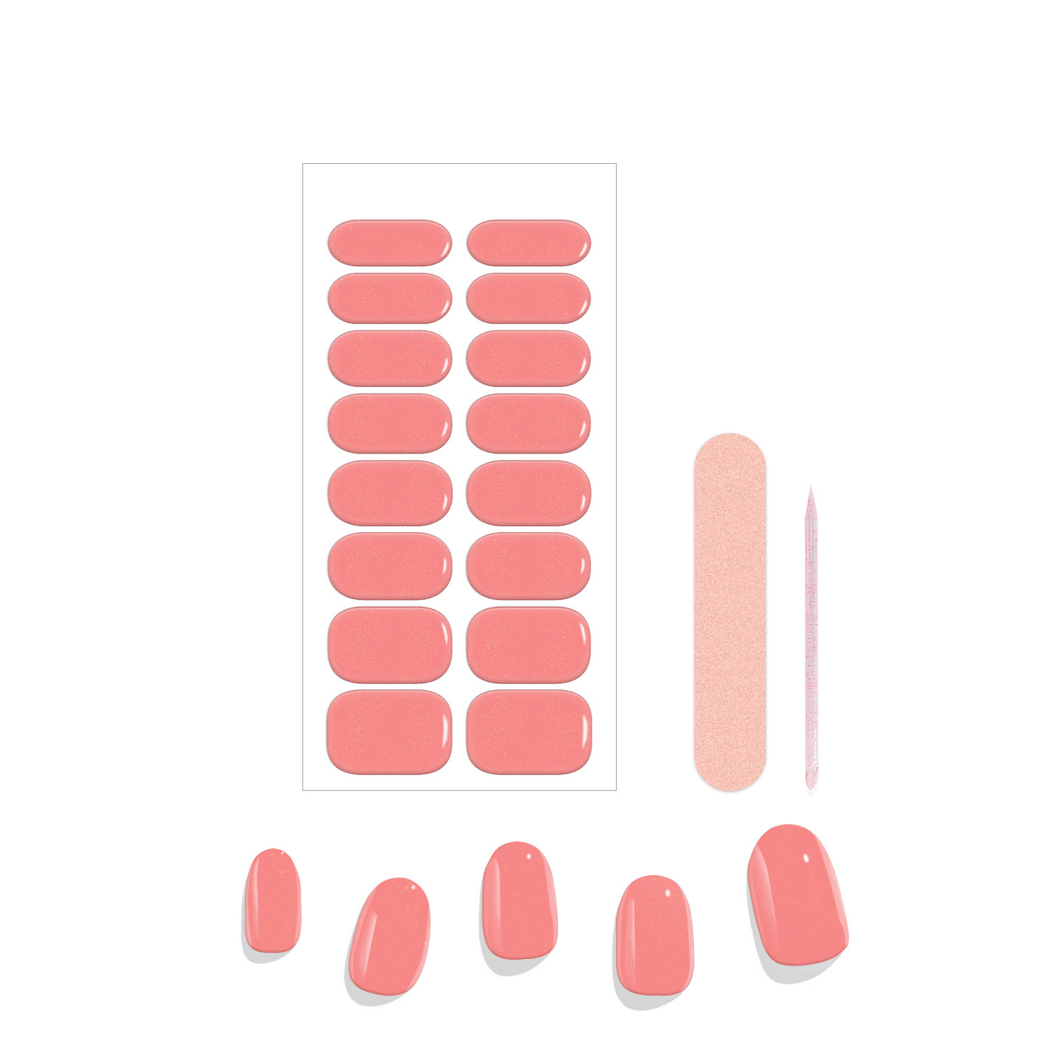 Solid Color Glitter UV Nail Wraps - Image 5