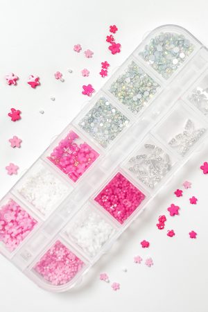 Nail Pink Charm Rhinestones