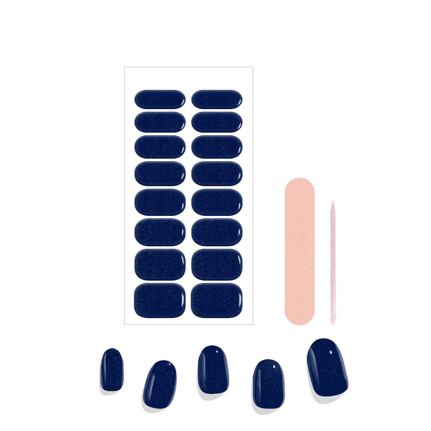 Solid Color Glitter UV Nail Wraps - Image 7