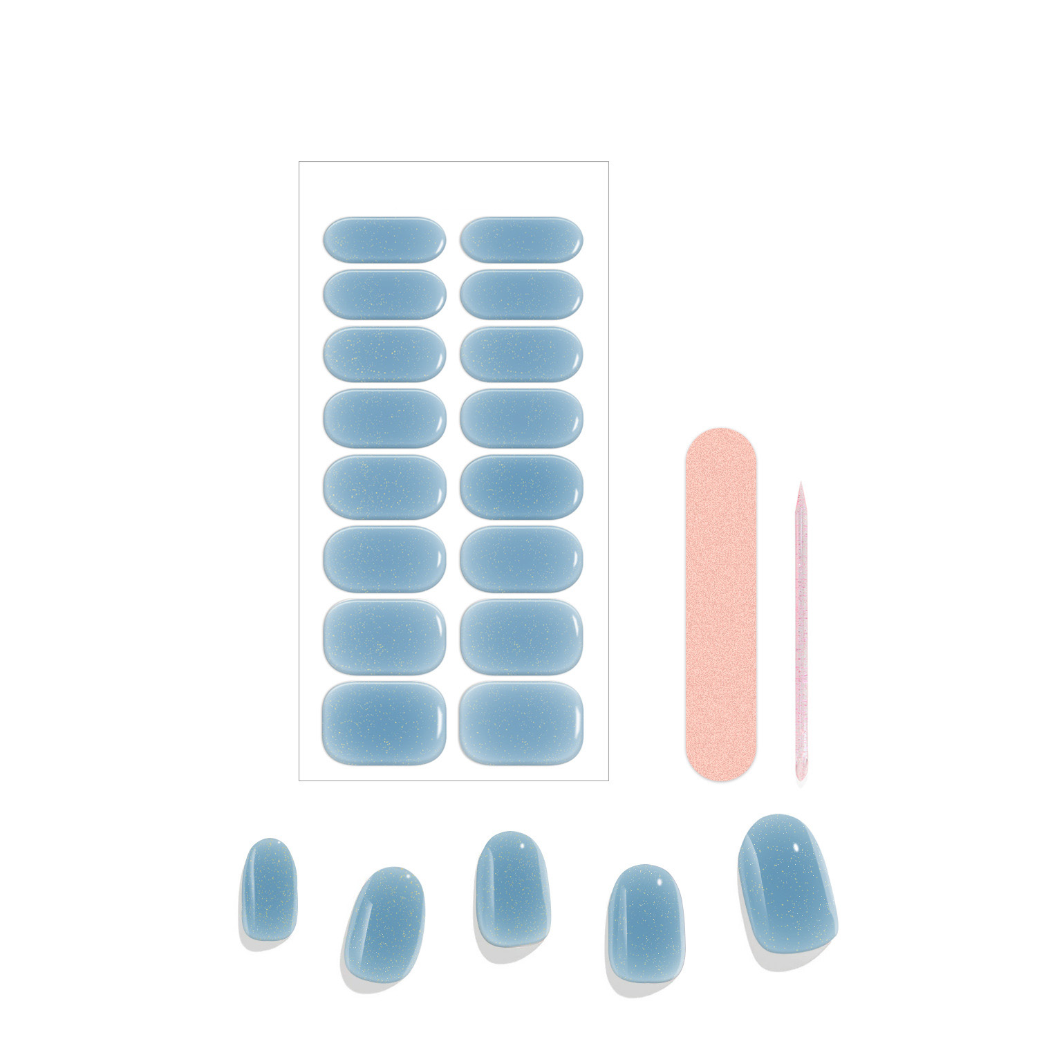 Solid Color Glitter UV Nail Wraps - Image 9