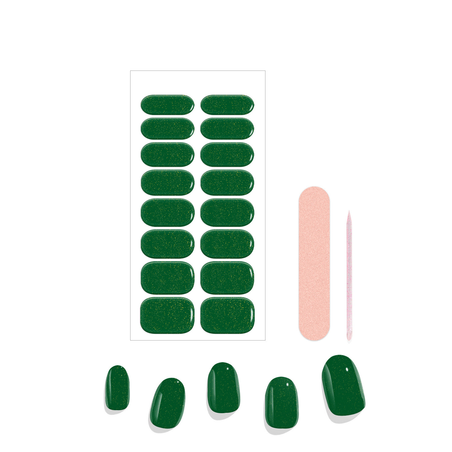Solid Color Glitter UV Nail Wraps - Image 4