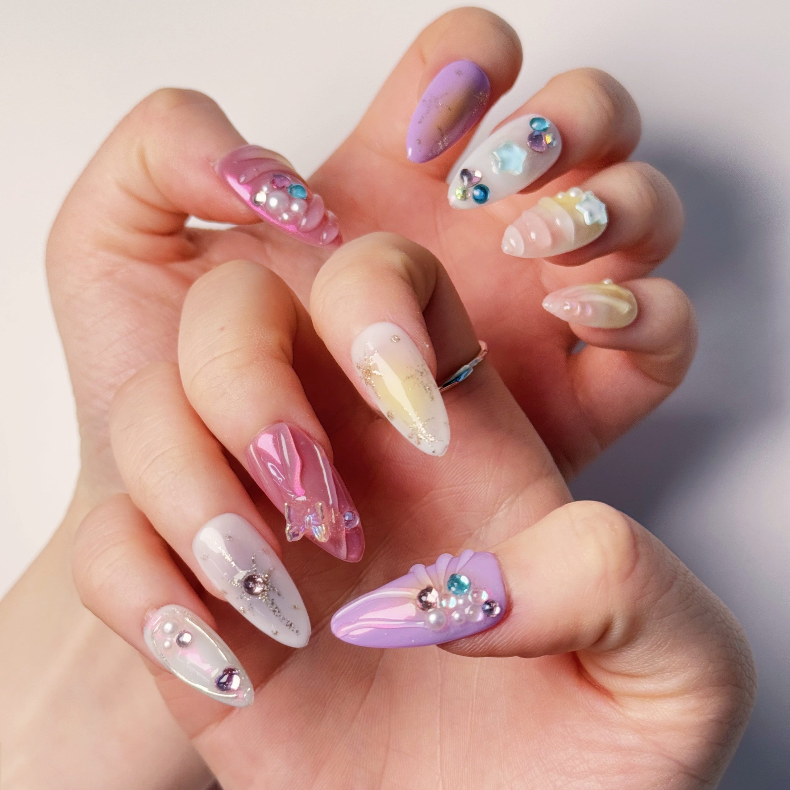 Dreamy Ocean Star Press on Nails - Image 4