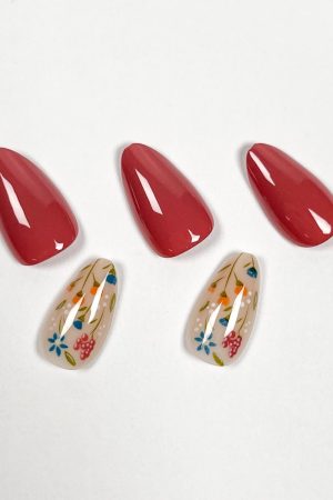 Rosy Meadow Press on Nails