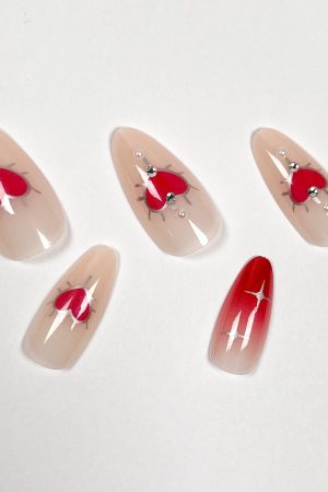 Crimson Love Press on Nails