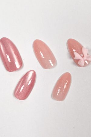 Pink Mirage Press on Nails