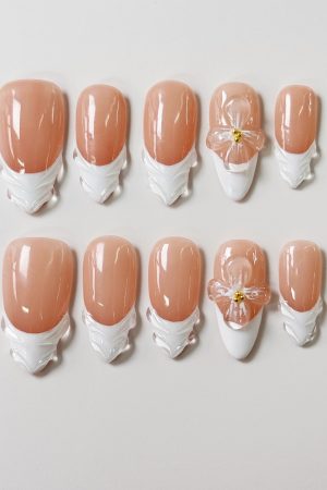 Pastel Floral French Press on Nails