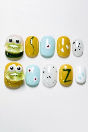 Cute Frog Fun Press-On Nails