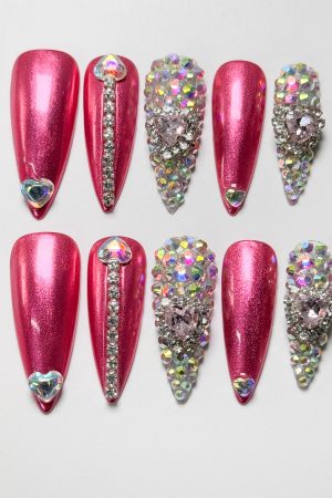Metallic Rose Radiance Press on Nails