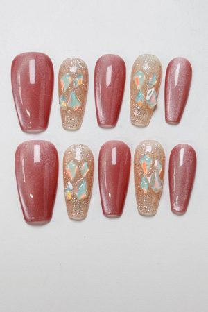 Colorful Glass Press on Nails
