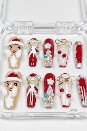 Ho Ho Ho Glam Press on Nails