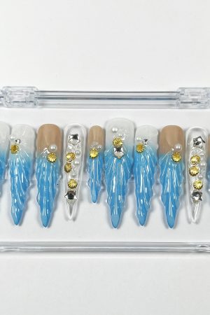 Blue Sea Song Press-On Nails