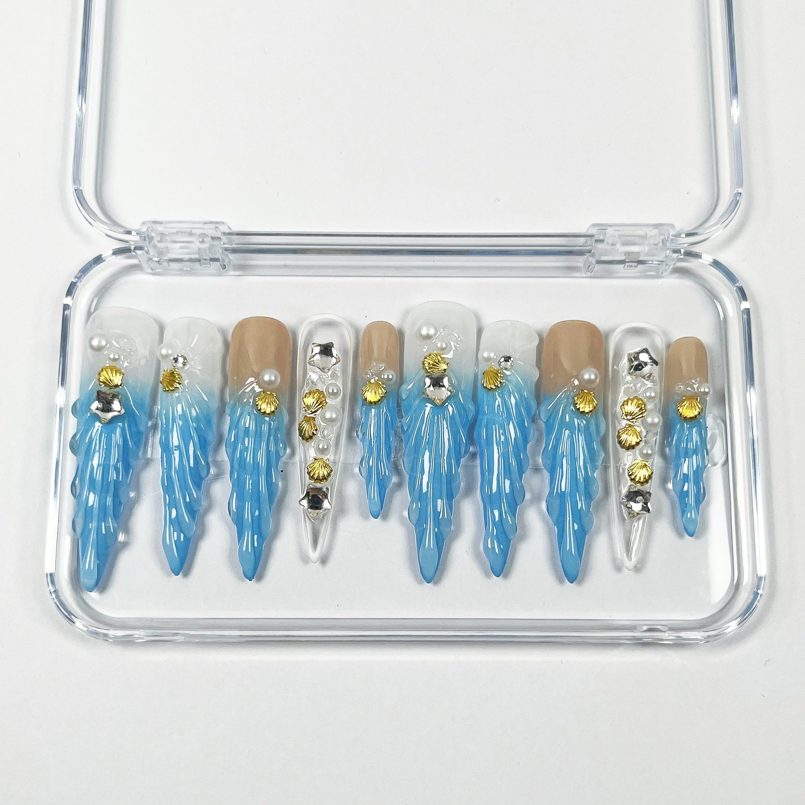 Blue Sea Song Press-On Nails