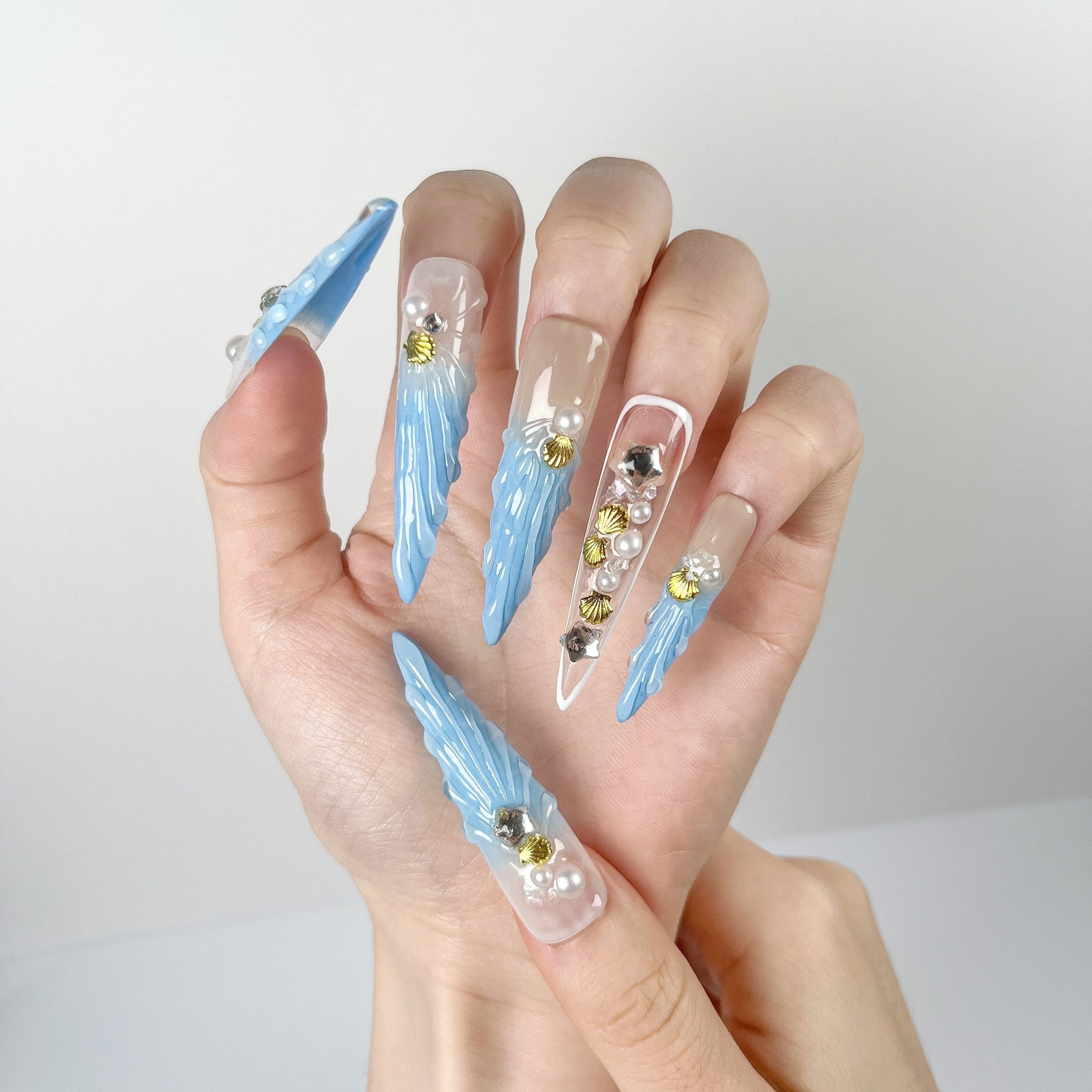 Blue Sea Song Press-On Nails - Image 5