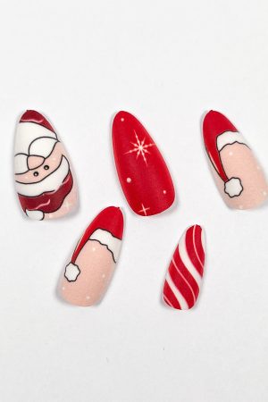 Cartoon Santa Claus Press on Nails