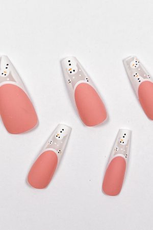Cute Snowman Press on Nails