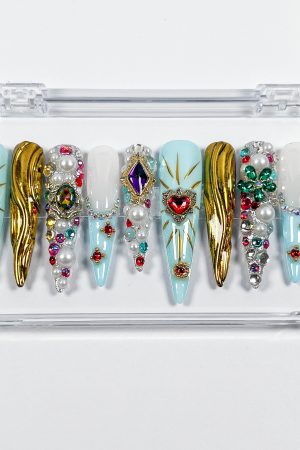 Luxurious Pearl Design Press On Nails