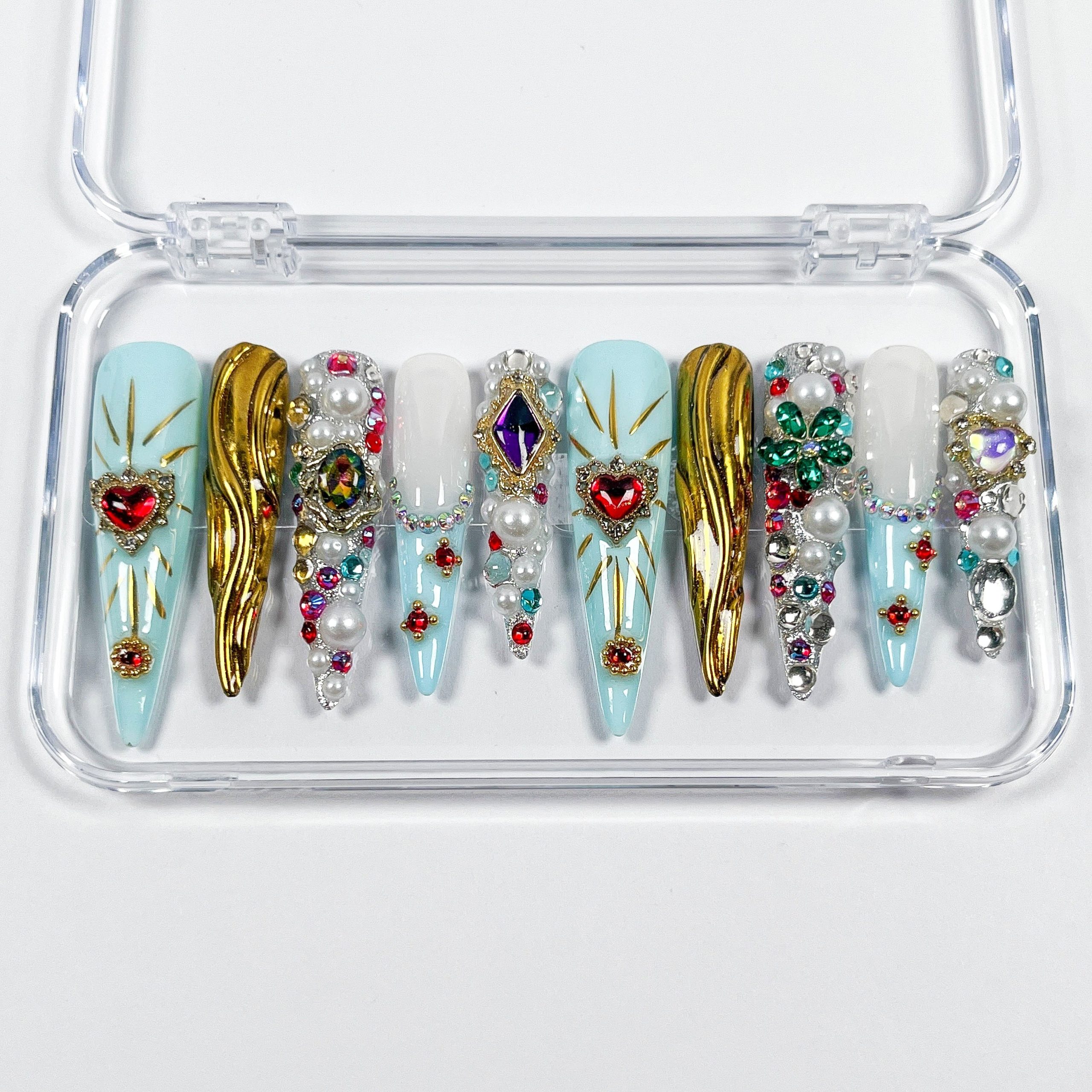 Luxurious Pearl Design Press On Nails