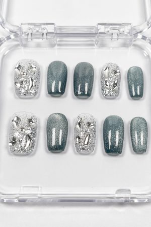 Distant Mountain Blue Press on Nails