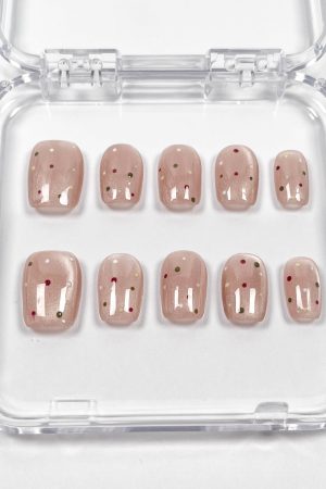 Polka Dot Cat Eye Press on Nails