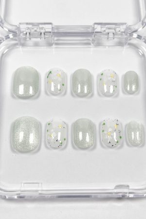 Light Green Petal Press-On Nails