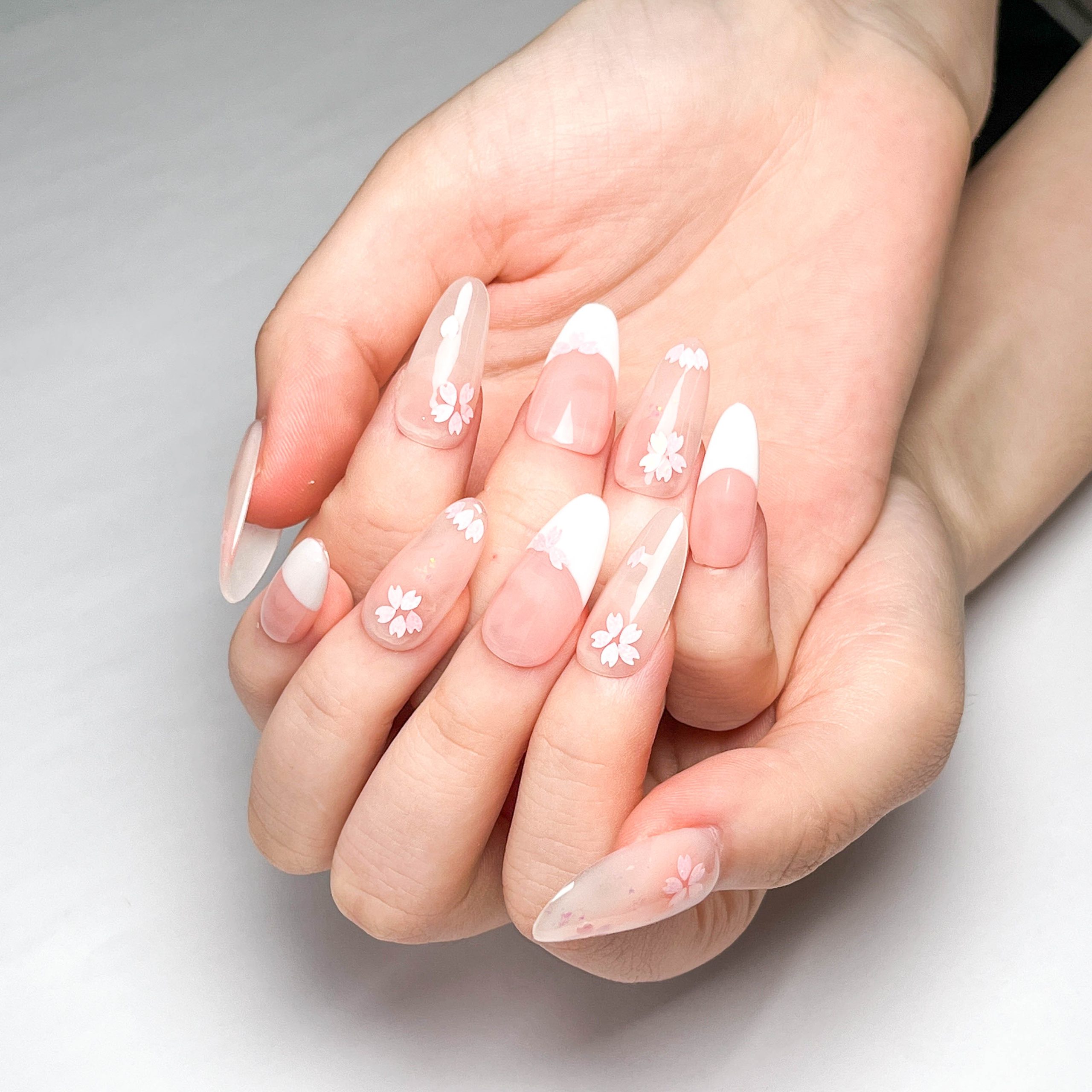 Pink Cherry Blossom Press-on Nails - Image 2