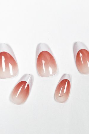 Cream White Tip Press-On Nails