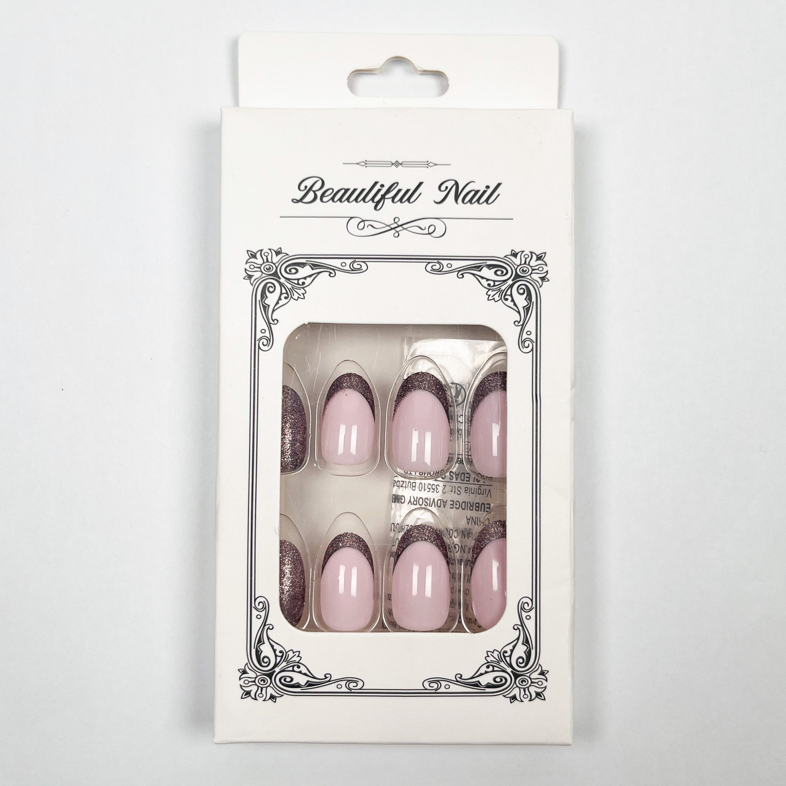 Rose Gold Glitter Press-On Nails - Image 2