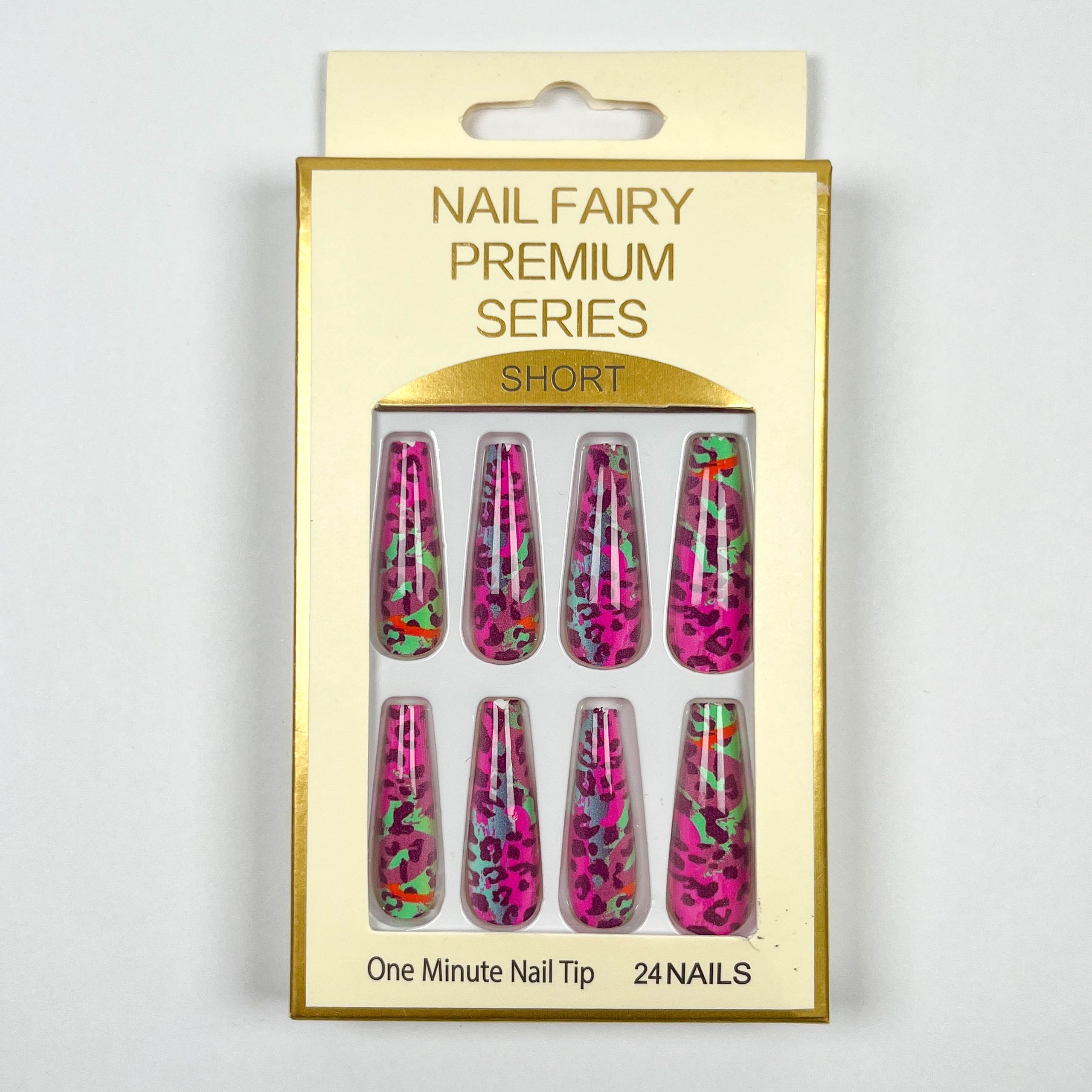 Pink Leopard Print Press-on Nails - Image 2