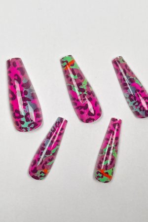 Pink Leopard Print Press-on Nails