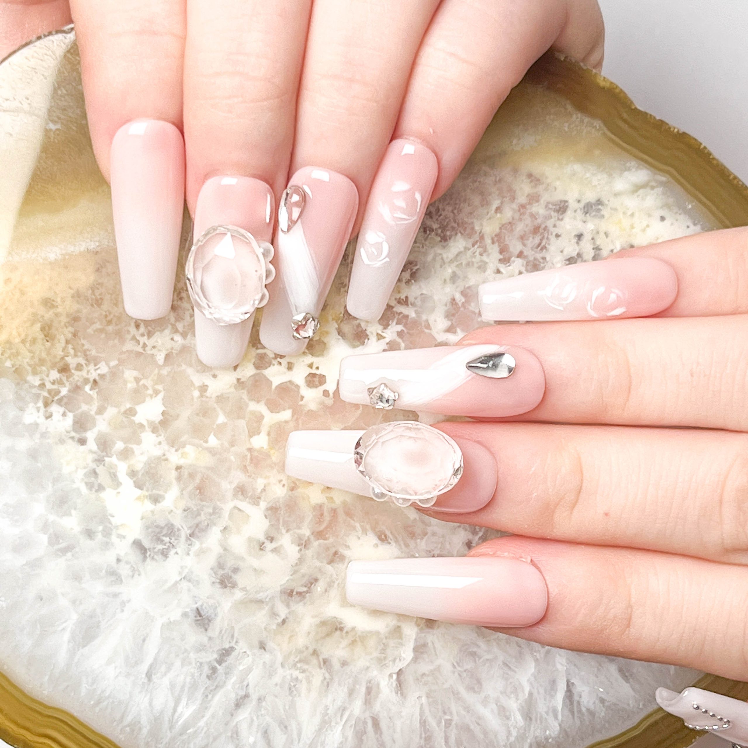 Rose Butterfly Press on Nails - Image 4