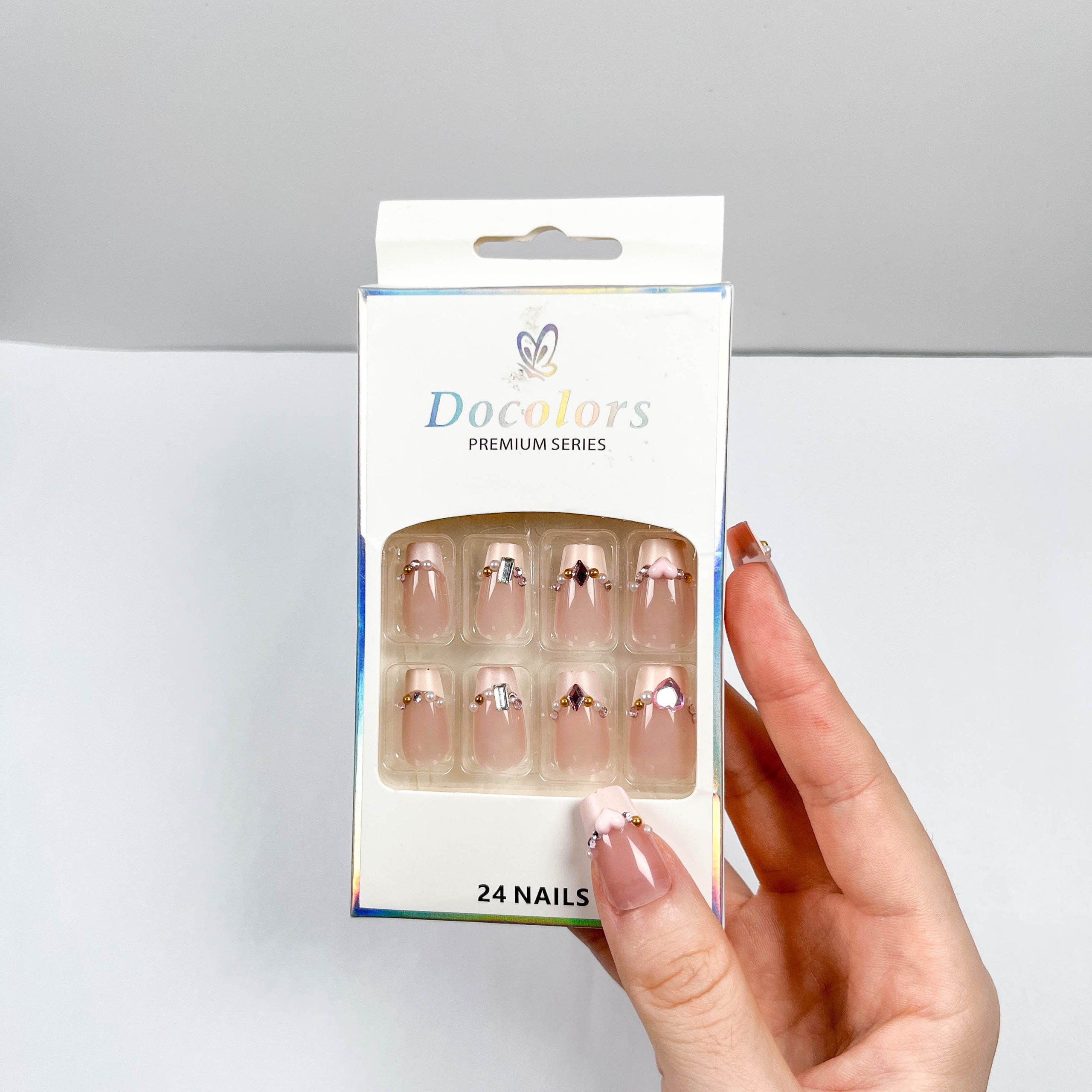 Pink Heart Press-on Nails - Image 5