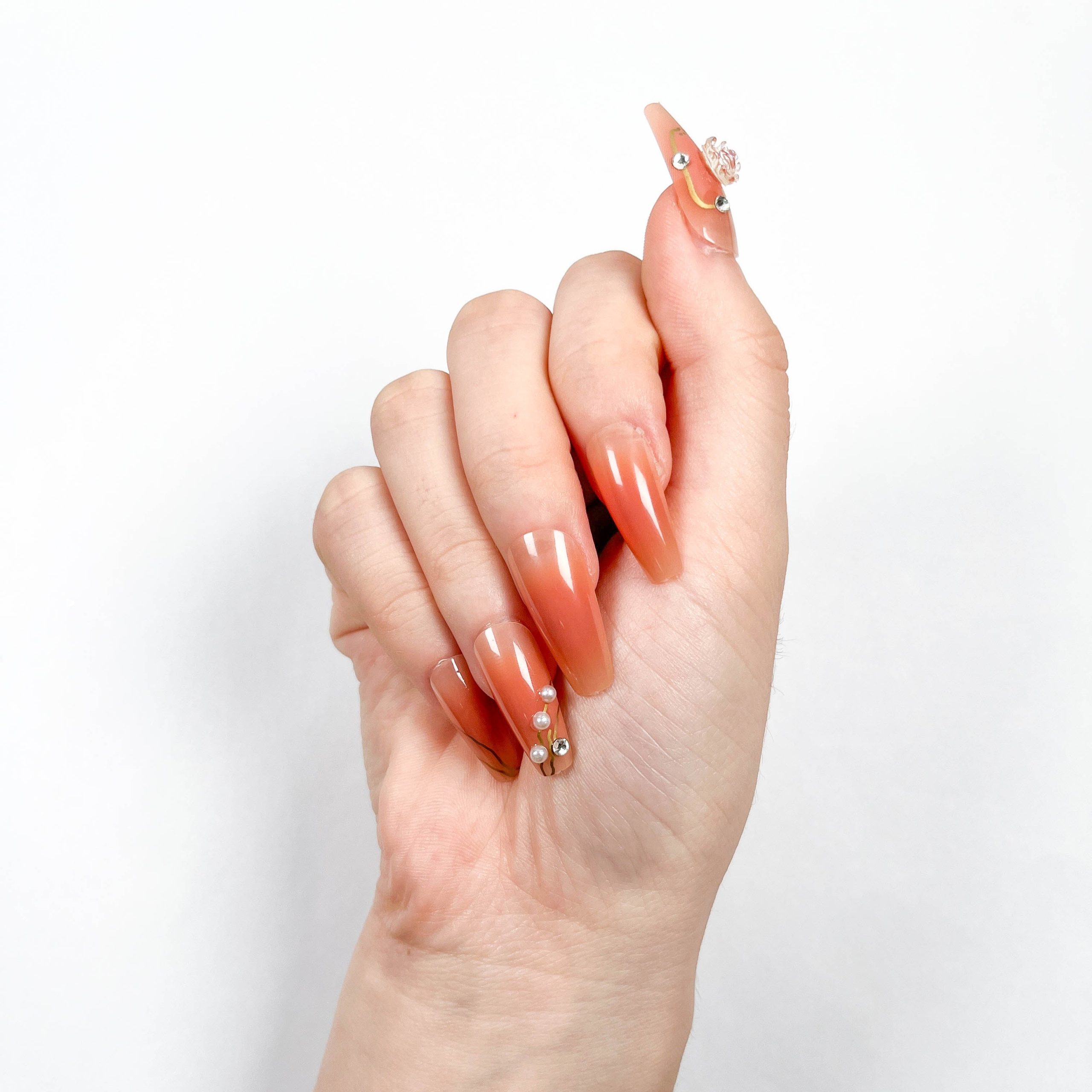 Blush Rose Pearl Press-on Nails - Image 3