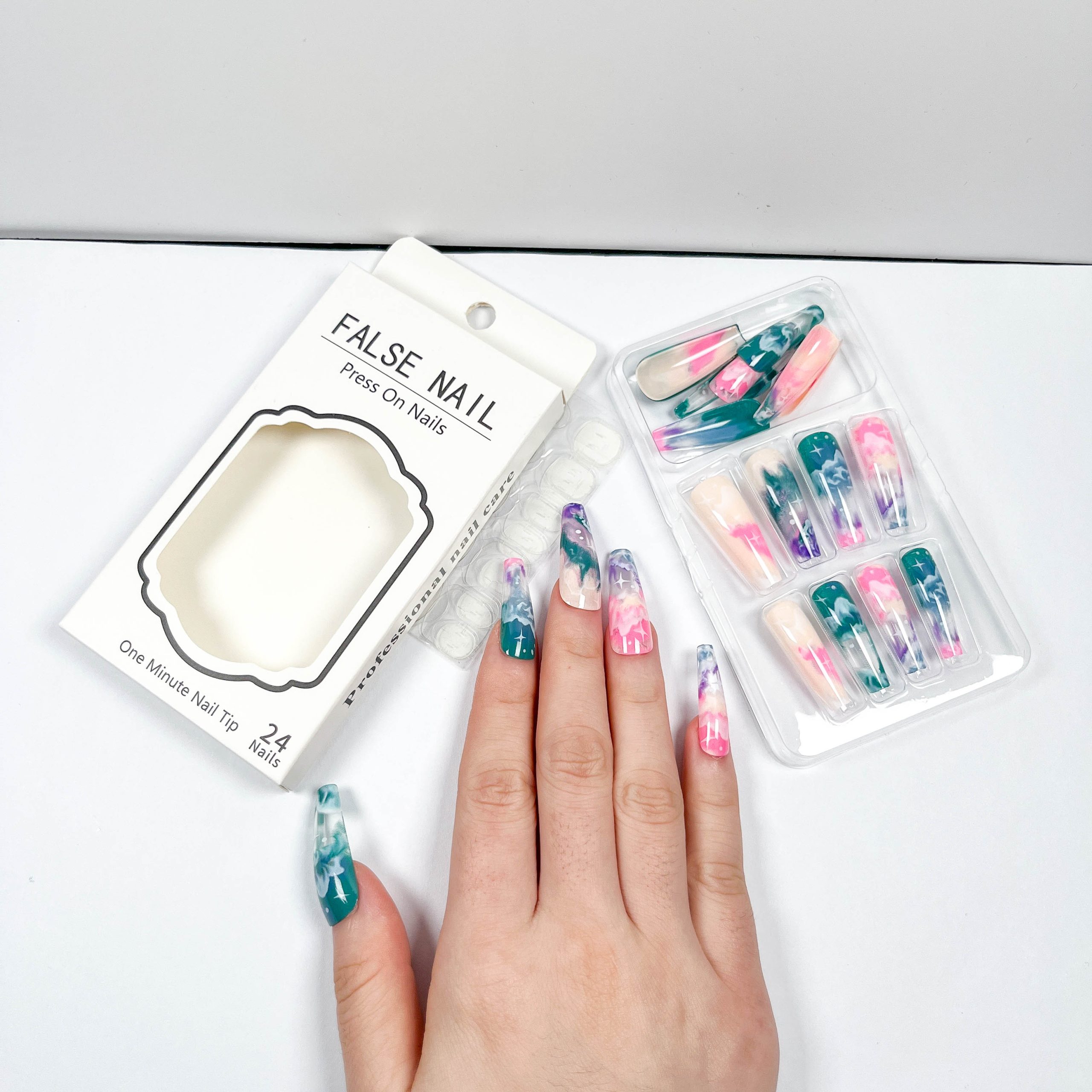 Colorful clouds Press-on Nails - Image 3