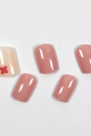 Simple Flower Press-on Nails