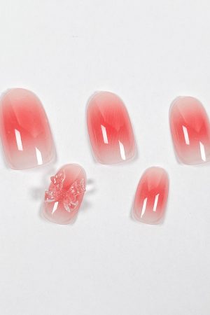 Sweet Blush Bow Press on Nails