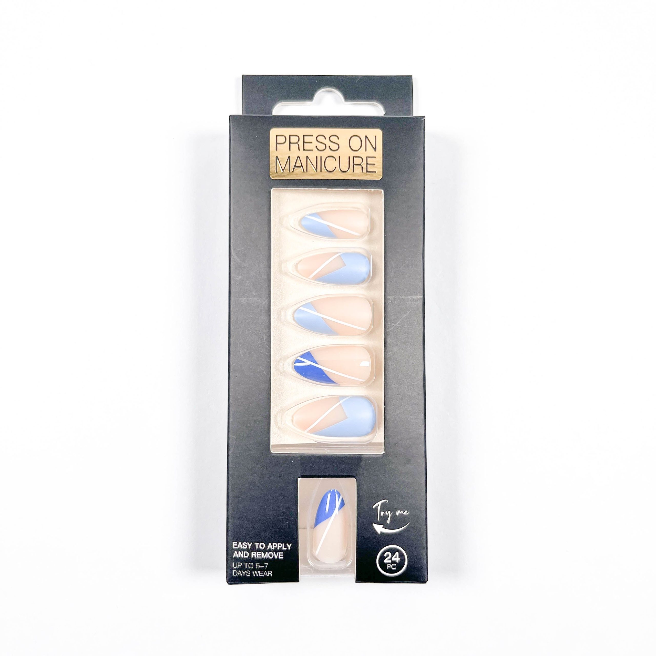 Blue Geometry Press-on Nails - Image 2