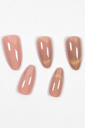 Nude Pink Giltter Press-on Nails