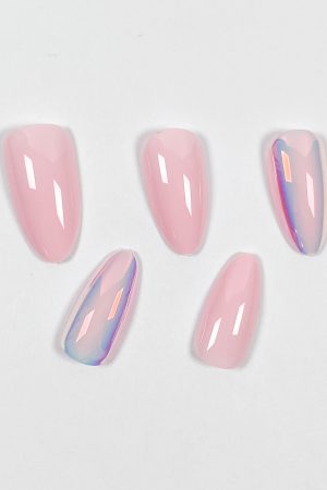 Laser Light Pink Press-on Nails
