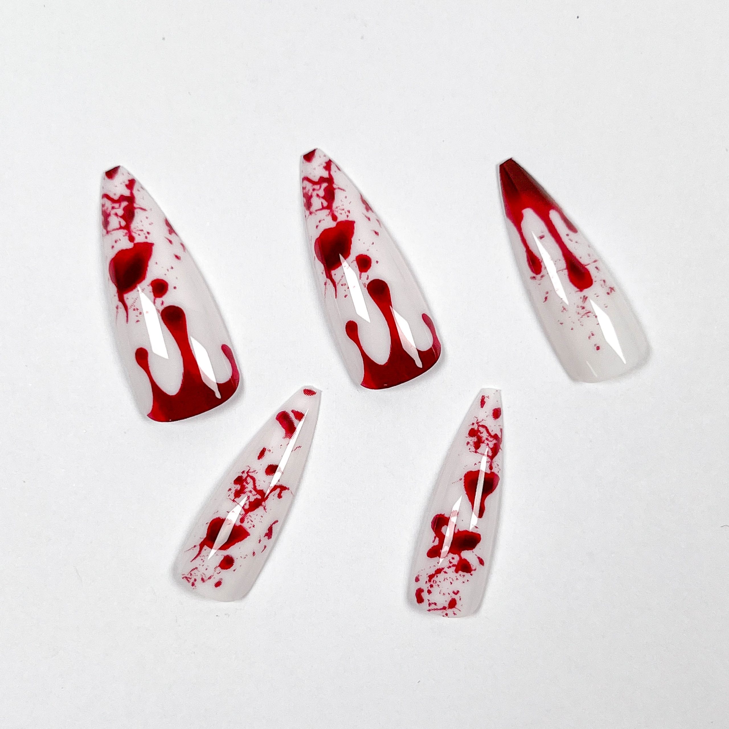 Horrible Blood Drop Press-on Nails