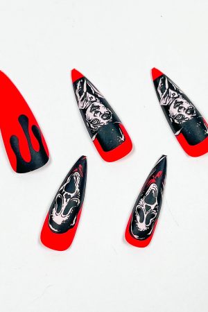 Horror Screaming Face Press-on Nails
