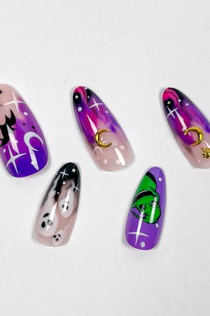 Purple Halloween Night Press-on Nails