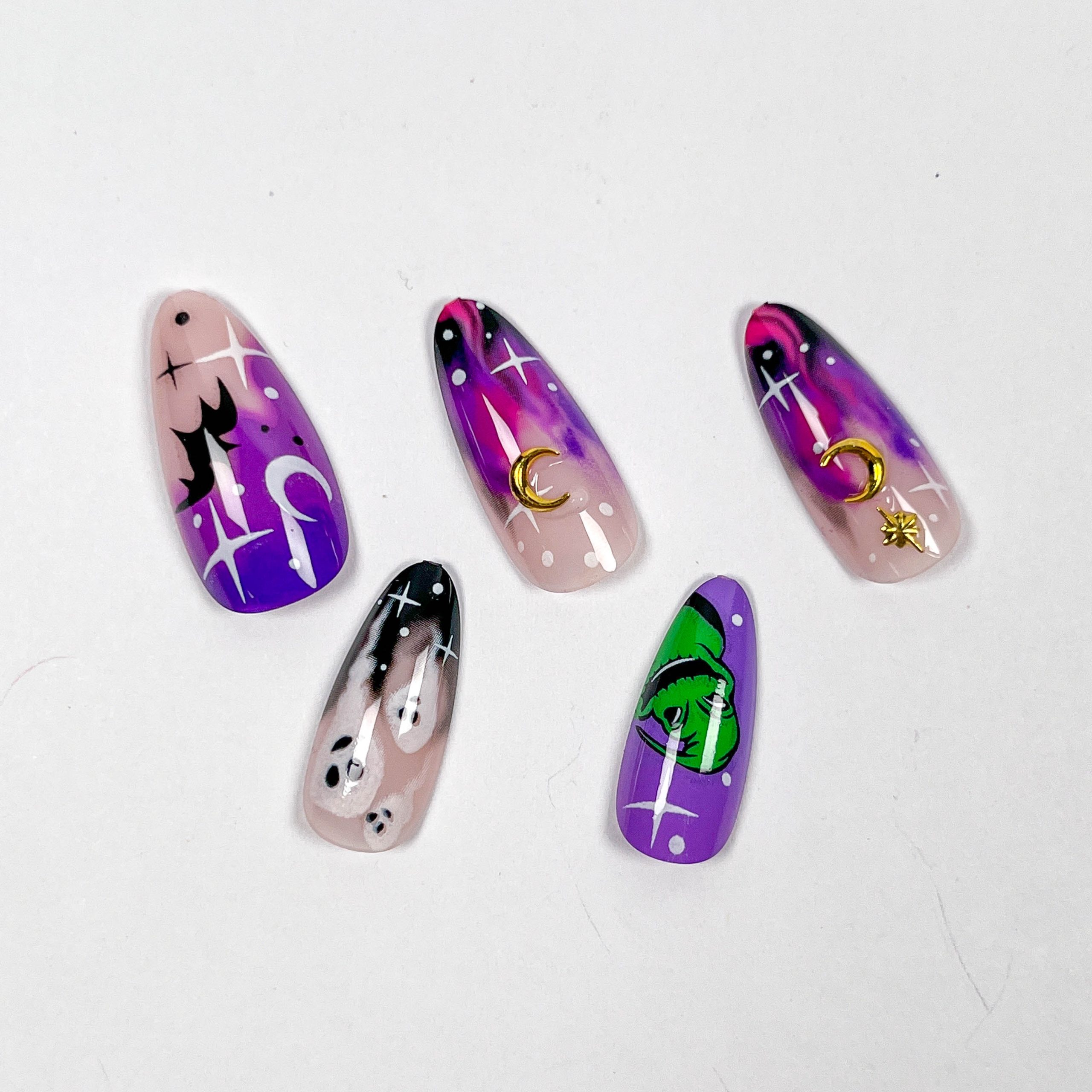 Purple Halloween Night Press-on Nails
