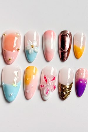Sweet Dream Garden Press on Nails