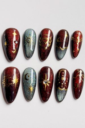 Star Moon Myth Press on Nails