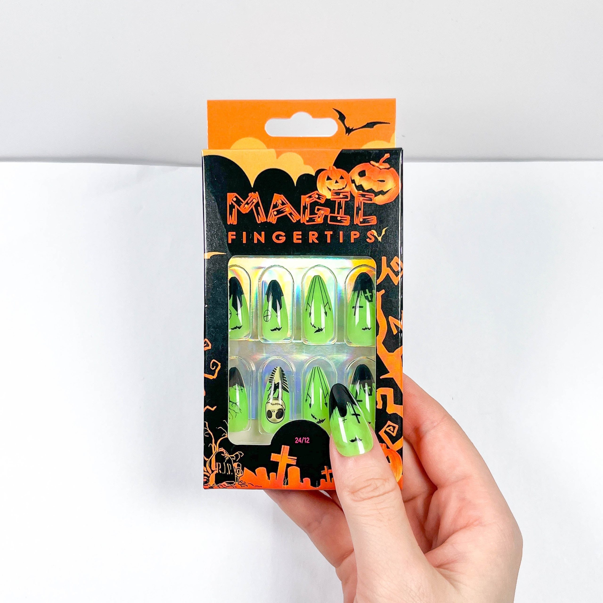 Horror Green Halloween Press-on Nails - Image 5