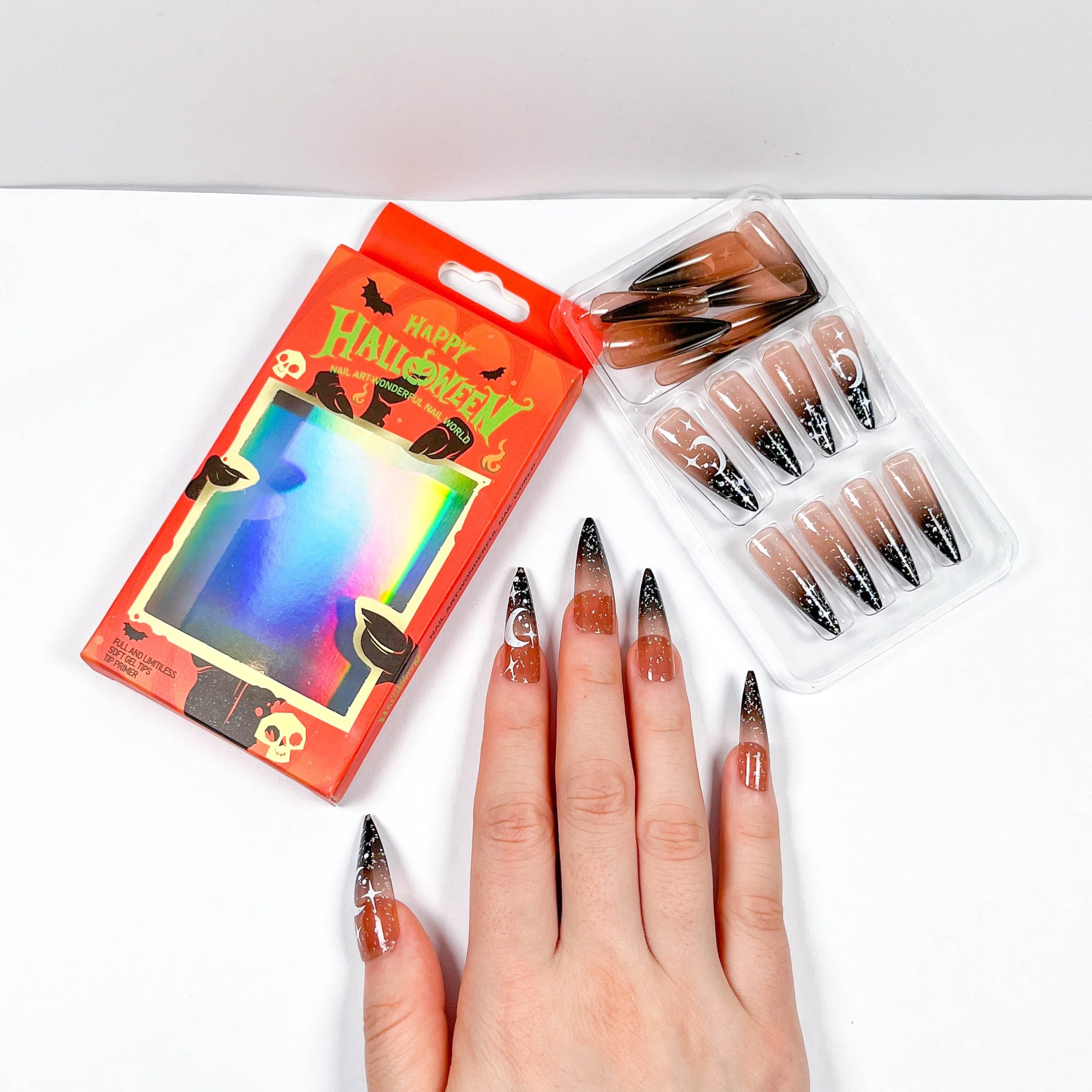 French Moon Night Press-on Nails - Image 3