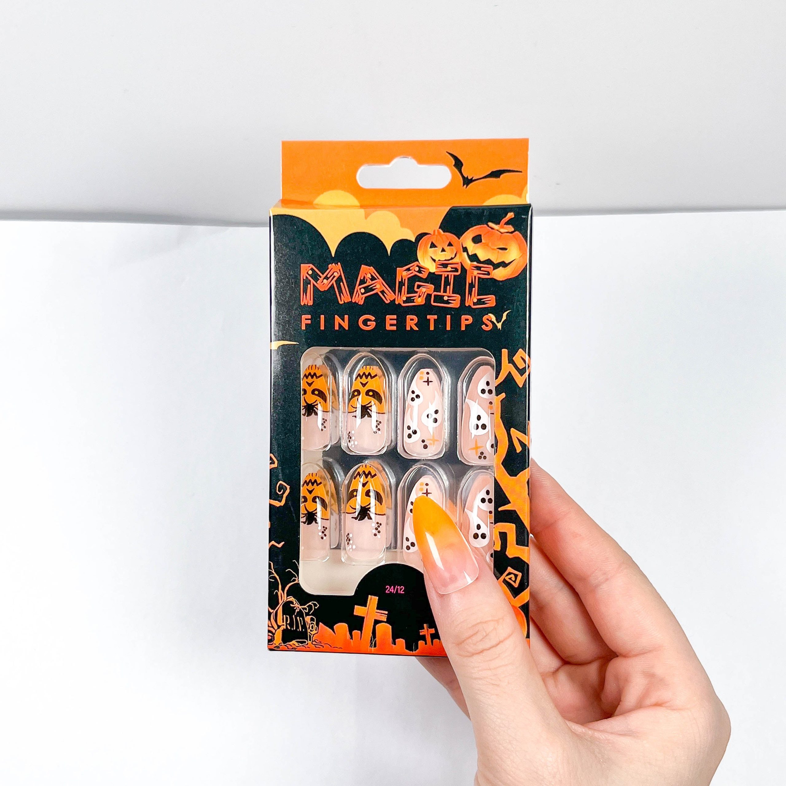 Pumpkin Ghost Press-on Nails - Image 5