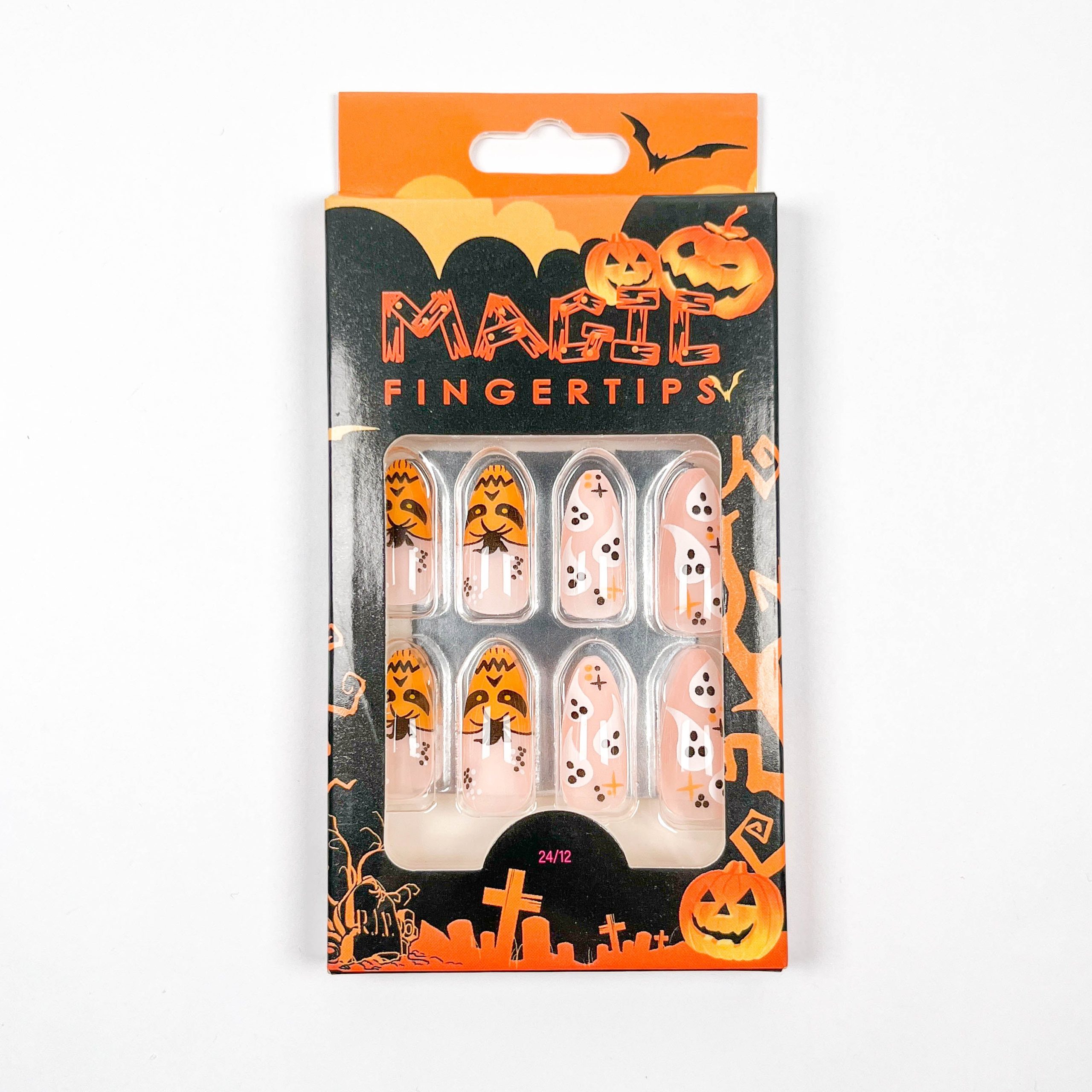 Pumpkin Ghost Press-on Nails - Image 2