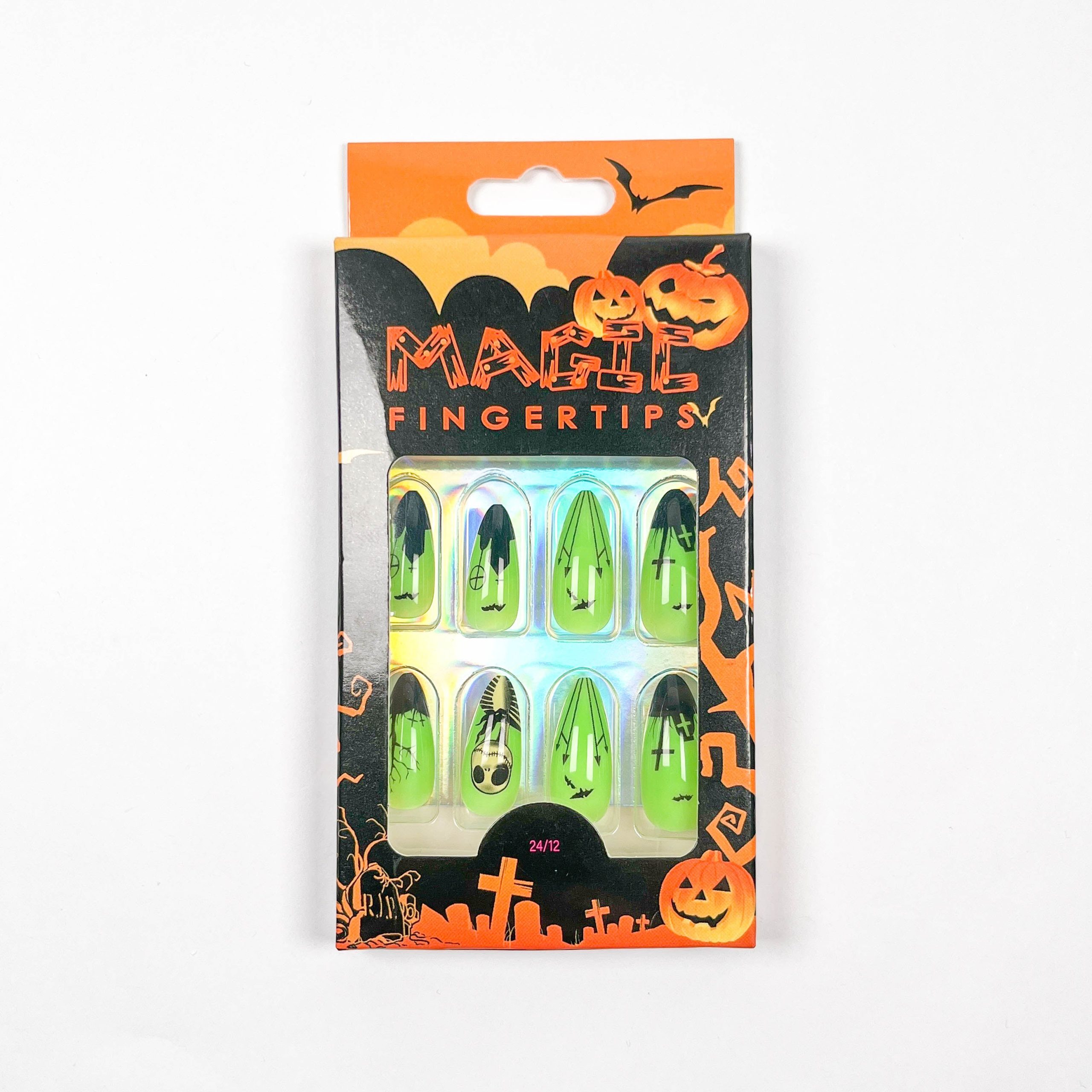 Horror Green Halloween Press-on Nails - Image 2