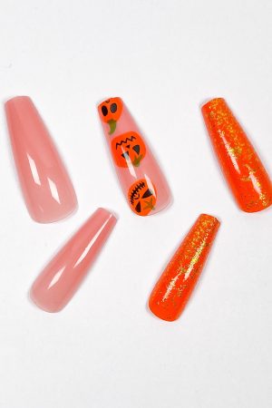 Pumpkin Lantern Press-on Nails